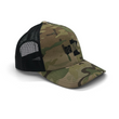 Load image into Gallery viewer, DAMN Black/Camo Snapback Trucker Style Hat
