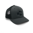 Load image into Gallery viewer, DAMN Black/Grey Snapback Trucker Style Hat