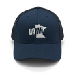 Load image into Gallery viewer, DAMN Navy/White Snapback Trucker Style Hat