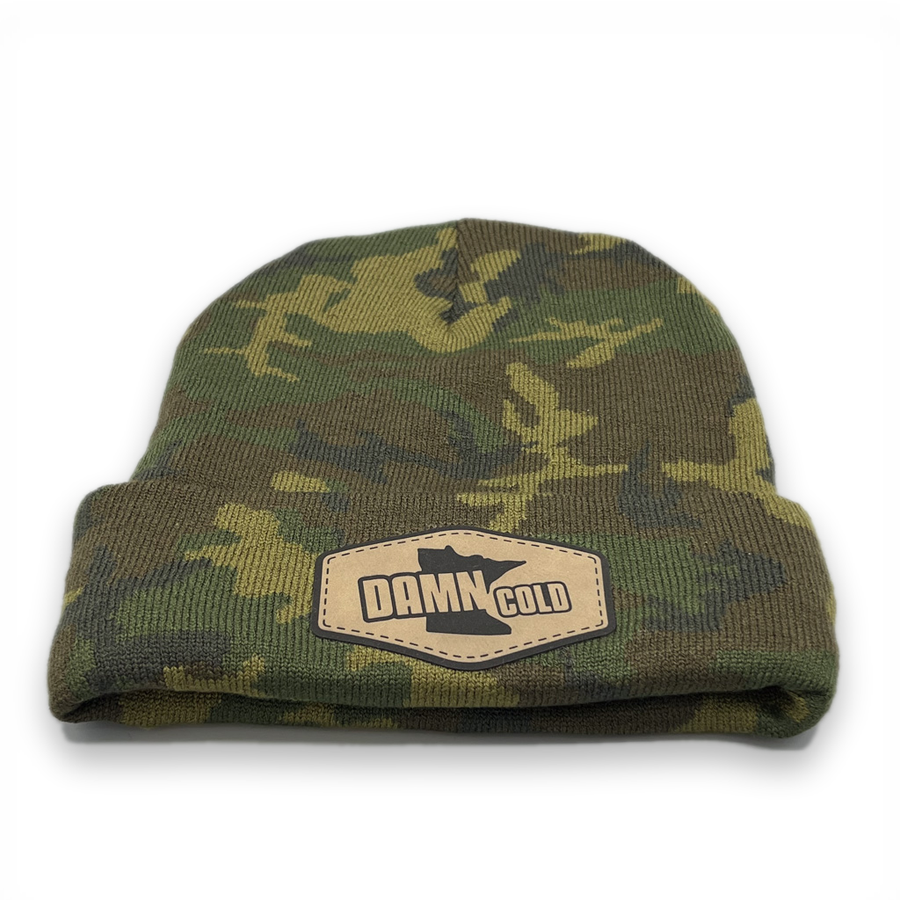 Damn Cold Camo Cuffed Beanie