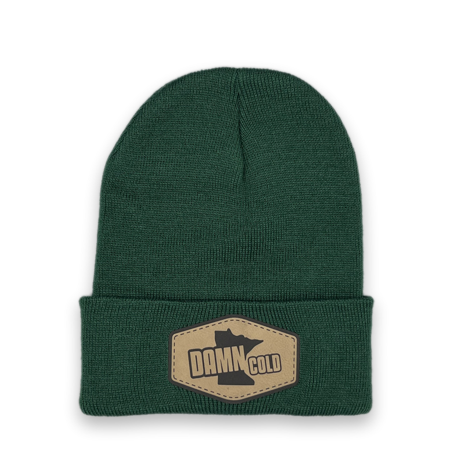 Damn Cold Green Cuffed Beanie