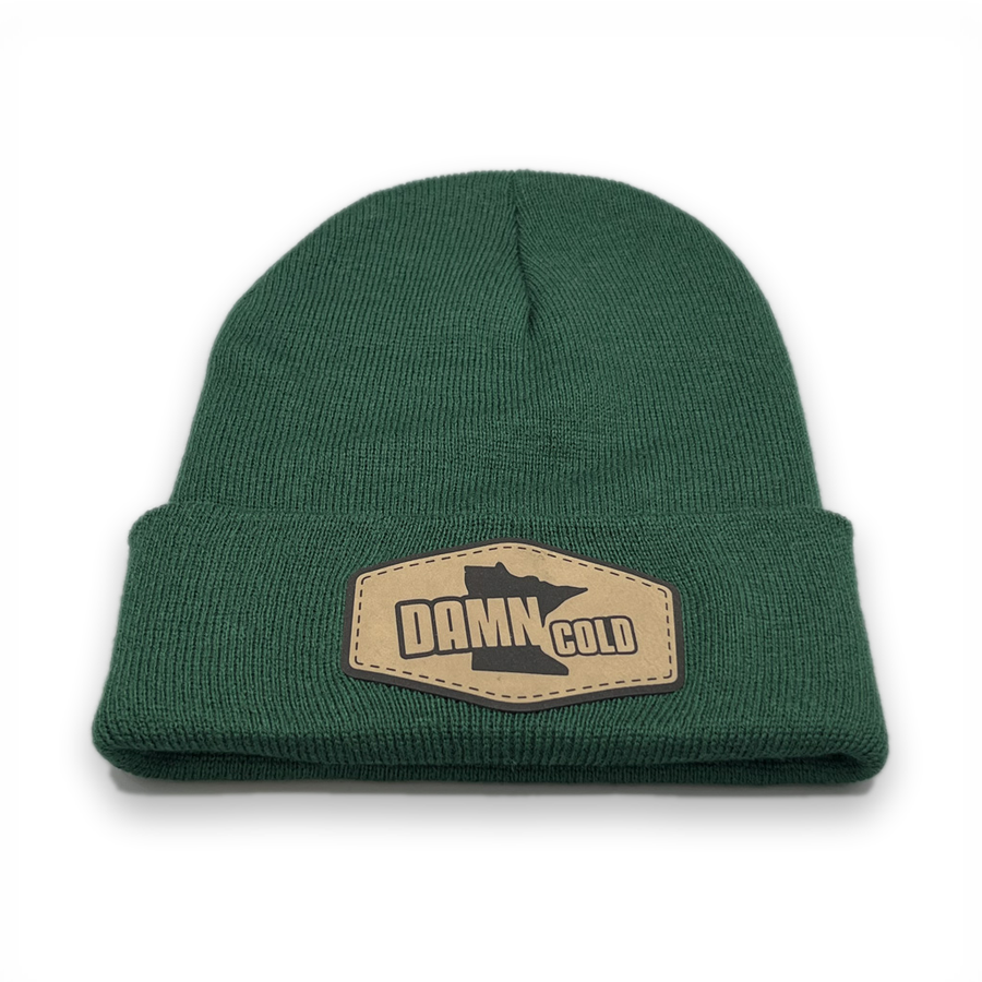 Damn Cold Green Cuffed Beanie