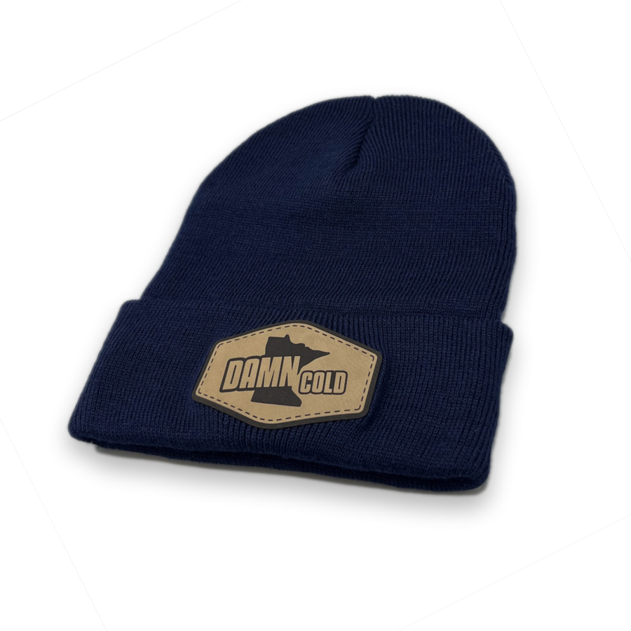 Damn Cold Navy Blue Cuffed Beanie