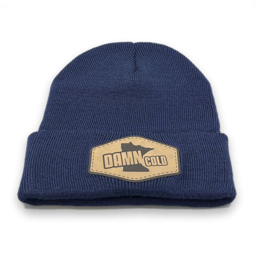 Damn Cold Navy Blue Cuffed Beanie