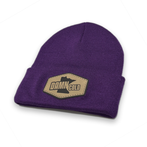 Damn Cold Purple Cuffed Beanie