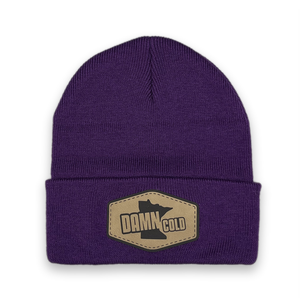 Damn Cold Purple Cuffed Beanie