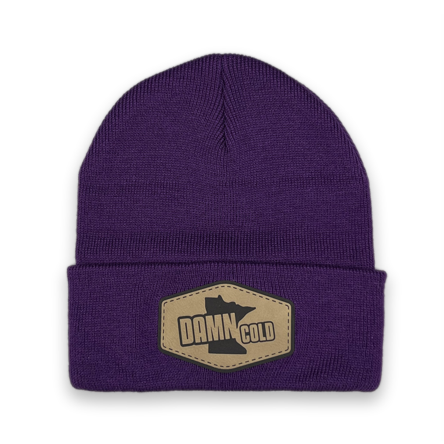 Damn Cold Purple Cuffed Beanie