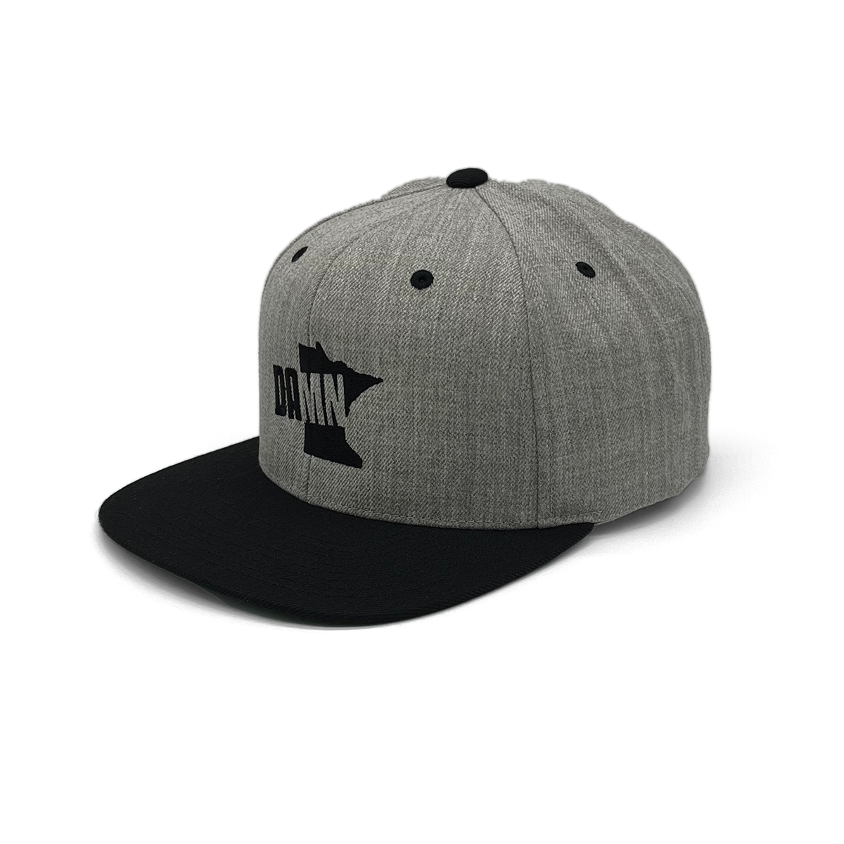 Black Angled Backwards Fitted Cap