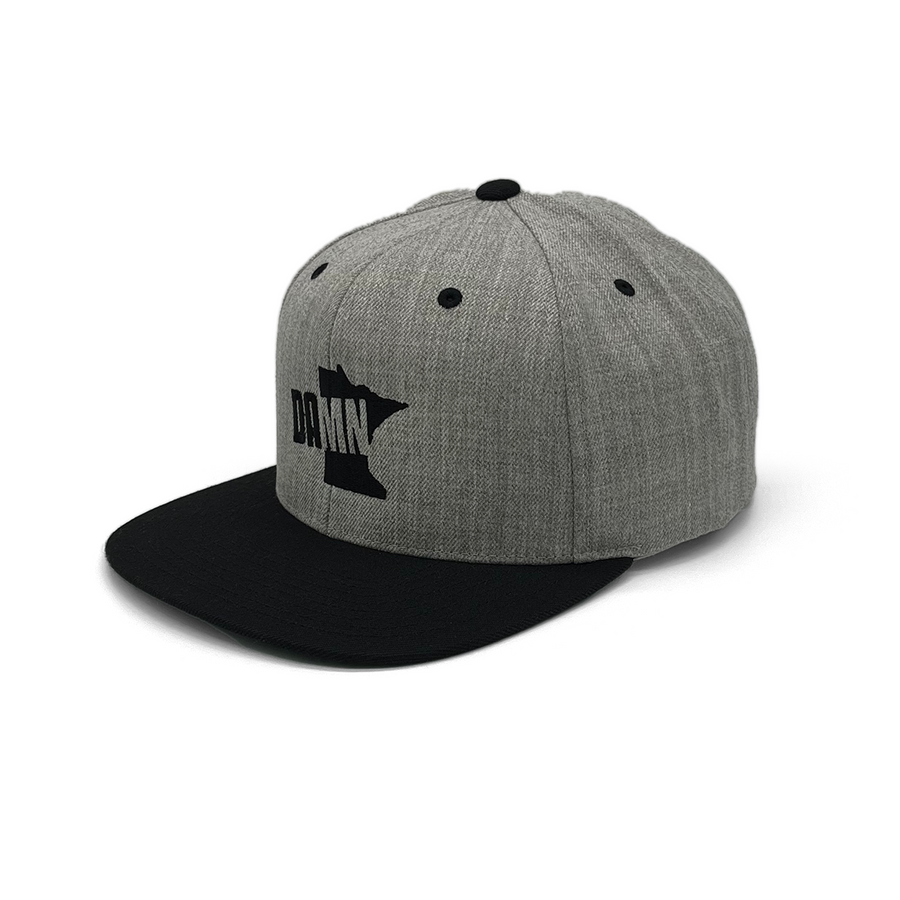 DAMN Grey/Black Flat Brim Style Hat