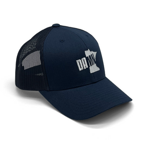 DAMN Navy/White Snapback Trucker Style Hat